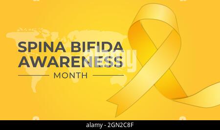 Spina Bifida awareness Month Illustrazione di sfondo Illustrazione Vettoriale