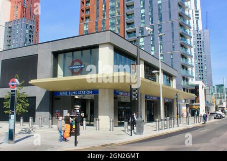 Stazione metropolitana di nove elms londra inghilterra Regno Unito linea nord Foto Stock