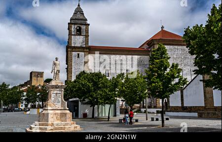 Chiesa Santa Maria da Devesa, Castelo de vide, Alto Alentejo, Portogallo. Foto Stock