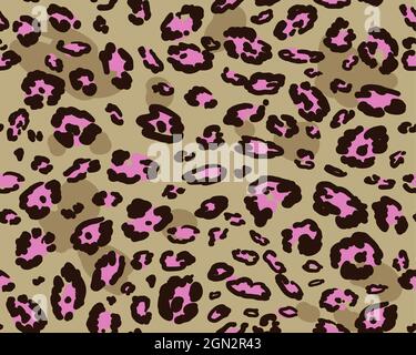 Motivo senza cuciture in leopardo di moda Illustrazione Vettoriale