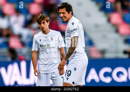 Renato Dall&#39;Stadio Ara, Bologna, 21 settembre 2021, Federico Santander (Bologna FC) durante il Bologna FC vs Genova CFC - Calcio Italiano S. Foto Stock