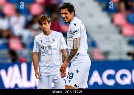 Bologna, Italia. 21 settembre 2021. Federico Santander (Bologna FC) durante il Bologna FC vs Genova CFC, Serie di calcio italiana A partita a Bologna, Italia, Settembre 21 2021 Credit: Independent Photo Agency/Alamy Live News Foto Stock