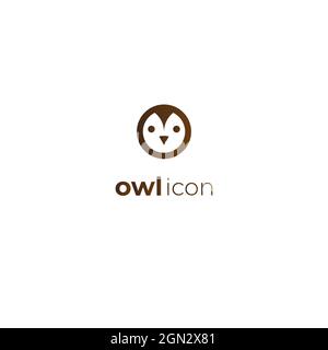 icona wise owl. Concetto di logo design per l'istruzione, app, sito web, scuola o stampa design Illustrazione Vettoriale