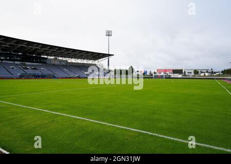 REYKJAVIK, ISLANDA - SETTEMBRE 21: Vista generale di Laugardalsvollur durante la gara di qualificazione del Gruppo C della Coppa del mondo delle donne FIFA 2023 tra Islanda e Paesi Bassi a Laugardalsvollur il 21 Settembre 2021 a Reykjavik, Islanda (Foto di Andre Weening/Orange Pictures) Foto Stock