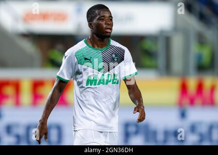 Bergamo, Italia. 21 settembre 2021. Hamed Traore (Stati Uniti Sassuolo) nel corso di Atalanta BC vs US Sassuolo, Campionato Italiano di calcio a a Bergamo, Italia, Settembre 21 2021 Credit: Independent Photo Agency/Alamy Live News Foto Stock