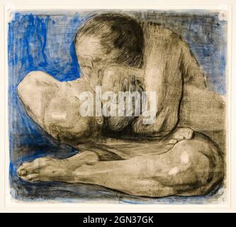 Käthe Kollwitz, Etching, Frau mit totem kind (Donna con Bambino morto), 1903 Foto Stock