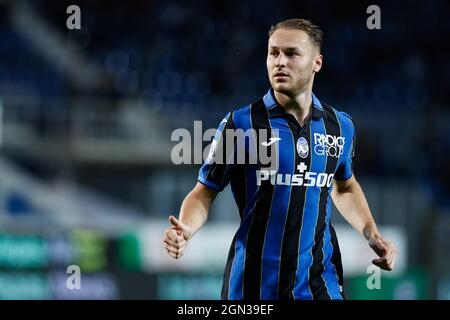 Bergamo, Italia. 21 settembre 2021. Teun Koopmeiners (Atalanta Bergamasca Calcio) durante Atalanta BC vs US Sassuolo, Campionato Italiano di calcio a a Bergamo, Italia, Settembre 21 2021 Credit: Independent Photo Agency/Alamy Live News Foto Stock