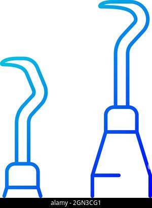 Icona del vettore lineare gradiente scalare e curette Illustrazione Vettoriale