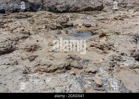 Primo piano di una vista naturale per la formazione geologica delle pietre Foto Stock