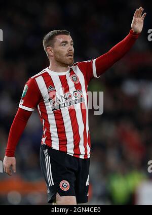 Sheffield, Inghilterra, 21 settembre 2021. John Fleck di Sheffield Utd durante la partita della Carabao Cup a Bramall Lane, Sheffield. Il credito dell'immagine dovrebbe leggere: Darren Staples / Sportimage Credit: Sportimage/Alamy Live News Foto Stock