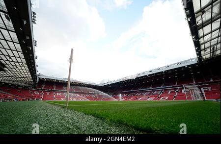 Manchester, Inghilterra, 22 settembre 2021. Vista generale dello stadio durante la partita della Carabao Cup a Old Trafford, Manchester. Il credito d'immagine dovrebbe leggere: Andrew Yates / Sportimage Credit: Sportimage/Alamy Live News Foto Stock