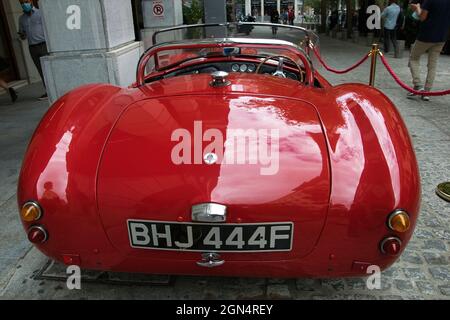 Shelby Cobra il mito .Red 1965 Shelby Cobra. Leggenda dell'auto Foto Stock