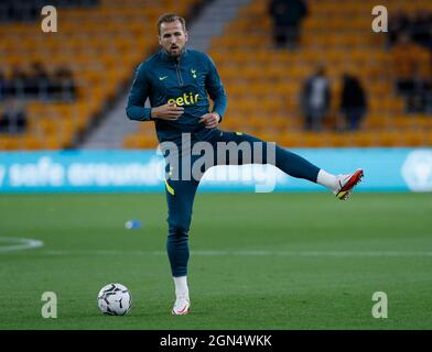 Wolverhampton, Inghilterra, 22 settembre 2021. Harry Kane di Tottenham durante la partita della Coppa Carabao a Molineux, Wolverhampton. Il credito dell'immagine dovrebbe leggere: Darren Staples / Sportimage Credit: Sportimage/Alamy Live News Foto Stock