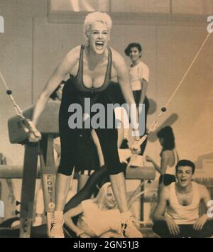 Attrice danese Brigitte Nielsen, 1989 Foto Stock