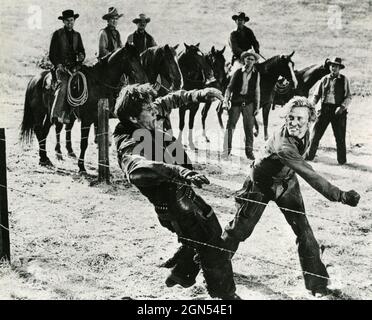 Attore americano Kirk Douglas nel film Man Without a Star, 1955 Foto Stock