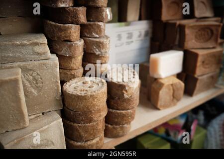 Negozio di saponi artigianali Foto Stock