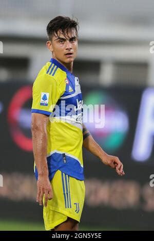 Paulo Dybala, il forward argentino della Juventus, durante la Serie, si presenta Una partita di calcio tra Spezia e Juventus allo Stadio Alberto Picco, la Spezia, Italia, il 22 2021 settembre. Foto Stock