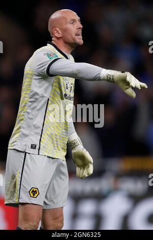 Wolverhampton, Inghilterra, 22 settembre 2021. John Ruddy di Wolverhampton Wanderers durante la partita della Carabao Cup a Molineux, Wolverhampton. Il credito dell'immagine dovrebbe leggere: Darren Staples / Sportimage Credit: Sportimage/Alamy Live News Foto Stock