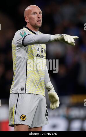 Wolverhampton, Inghilterra, 22 settembre 2021. John Ruddy di Wolverhampton Wanderers durante la partita della Carabao Cup a Molineux, Wolverhampton. Il credito dell'immagine dovrebbe leggere: Darren Staples / Sportimage Credit: Sportimage/Alamy Live News Foto Stock