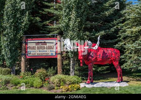 Teton Village, Wyoming, USA - 5 settembre 2020: The Snake River Lodge and Spa Foto Stock