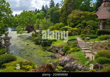 Maulevrier Oriental Park (il più grande giardino giapponese d'Europa), Maulevrier, Maine-et-Loire (49), Pays de la Loire region, Francia Foto Stock