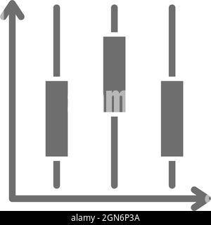 Grafico con icona grigia a diversi livelli. Isolato su sfondo bianco Illustrazione Vettoriale