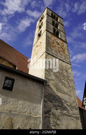 Chiesa di Santa Caterina (Chiesa di Santa Caterina) nel villaggio di Sluderno, Trentino-Alto Adige, Italia, Foto Stock