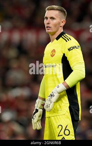 Manchester, Inghilterra, 22 settembre 2021. Dean Henderson di Manchester United durante la partita della Carabao Cup a Old Trafford, Manchester. Il credito d'immagine dovrebbe leggere: Andrew Yates / Sportimage Credit: Sportimage/Alamy Live News Foto Stock