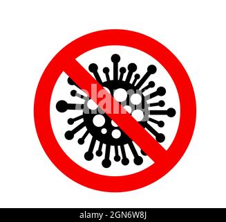 Stop coronavirus segno, fermata simbolo Corona isolato su sfondo bianco Illustrazione Vettoriale