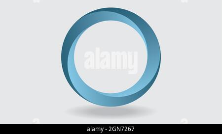 Elemento di design blu con tre parti. Illustrazione vettoriale. EPS10. Illustrazione Vettoriale