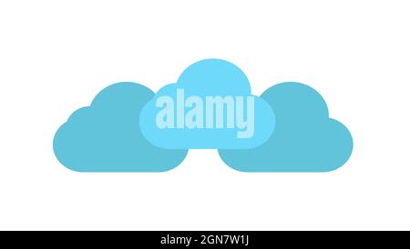 Simbolo della nuvola isolato su sfondo bianco Illustrazione Vettoriale