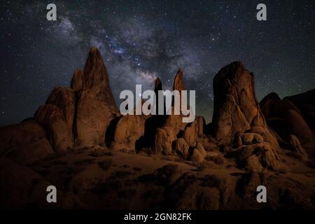 Immagine notturna Sky Star da Alabama Hills California Foto Stock