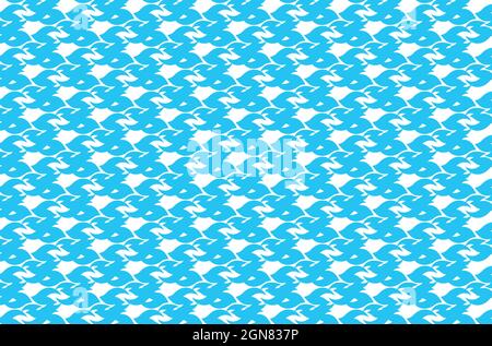 Blue Abstract ripetizione vettoriale senza giunture Illustrazione Vettoriale