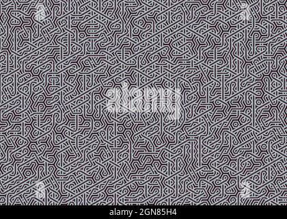 Illustrazione del progetto di base dell'illustrazione della connessione a mattonelle esagonali generata dal computer Illustrazione Vettoriale