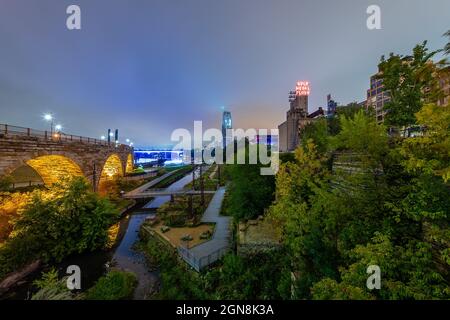 Mill Ruins Park Foto Stock