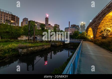 Mill Ruins Park Foto Stock