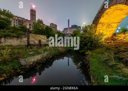 Mill Ruins Park Foto Stock