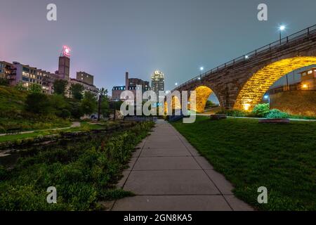 Mill Ruins Park Foto Stock