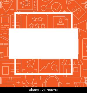 Banner di marketing omnidirezionale in linea con il testo. Illustrazione vettoriale. Illustrazione Vettoriale