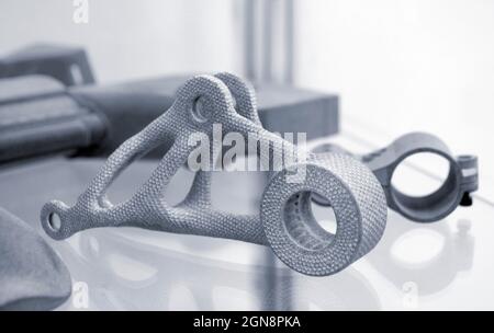 Oggetto stampato su stampante professionale industriale a polvere 3D. Foto Stock