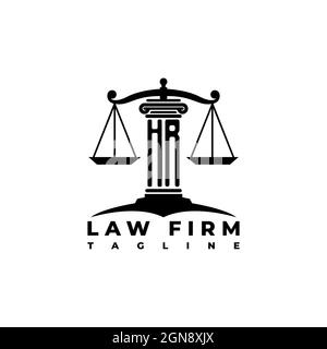 JR Monogram Logo Letter lente poligonale geometrica arcobaleno forma circolare stile Illustrazione Vettoriale