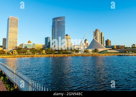 Lakeshore state Park all'alba Foto Stock