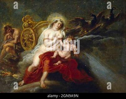 ORIGINE DELLA VIA LATTEA dipinta intorno al 1637 dall'artista fiammingo Peter Paul Rubens (1577-1640) Foto Stock