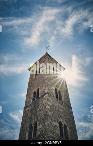 Cattedrale più piccola del mondo Nin Croazia, Zara. Foto di alta qualità Foto Stock