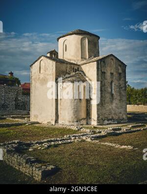 Cattedrale più piccola del mondo Nin Croazia, Zara. Foto di alta qualità Foto Stock