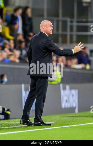 Burnley, Regno Unito. 21 settembre 2021. Il direttore di Burnley Sean Dyche durante la partita della Carabao Cup tra Burnley e Rochdale a Turf Moor, Burnley, Inghilterra, il 21 settembre 2021. Foto di Sam Fielding/prime Media Images. Credit: Prime Media Images/Alamy Live News Foto Stock