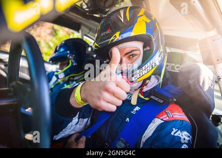 Savigny sur Braye, Francia. 23 settembre 2021. CONSTANT Louis, COPPA Mathieu, Ford Fiesta, ritratto durante il Rallye Coeur de, Francia., . dal 23 al 25 settembre a Savigny-sur-Braye, Francia - Photo Bastien Roux/DPPI Credit: DPPI Media/Alamy Live News Foto Stock