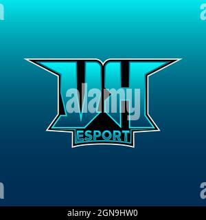 Logo TL Monogram Gaming con forma a gas disegni modello vettore icona moderna Illustrazione Vettoriale