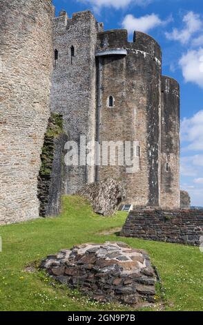 Castello di Caerphilly, Wales, Regno Unito Foto Stock