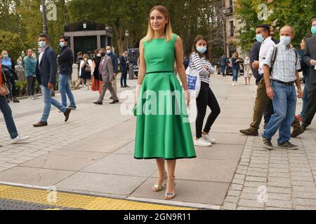 Madrid, Spagna. 23 settembre 2021. Andrea Levy partecipa all'apertura della stagione teatrale reale. (Foto di Atilano Garcia/SOPA Images/Sipa USA) Credit: Sipa USA/Alamy Live News Foto Stock